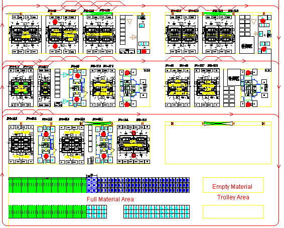 Automobile Seat Factory Magnetic Tape Guided AGV Solutions Layout